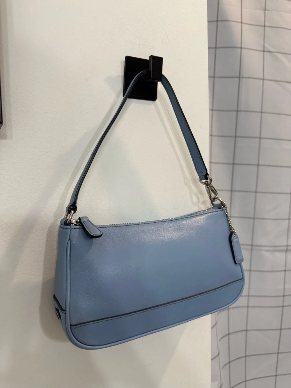 ULTRA RARE! Coach (2003) Hampton Demi Clip Shoulder Bag- Baby Blue